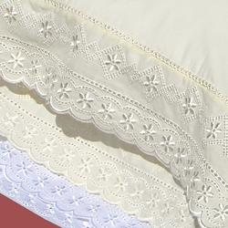 Pillowcases Laced Embroidered Hem (Per 6)