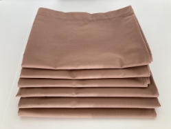 Stack of 6 Chocolate Brown Pillowcases, Standard Size 180 Thread Count