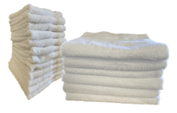 Soft Cotton White Wash Cloths, Hand Towels and Bath Towels