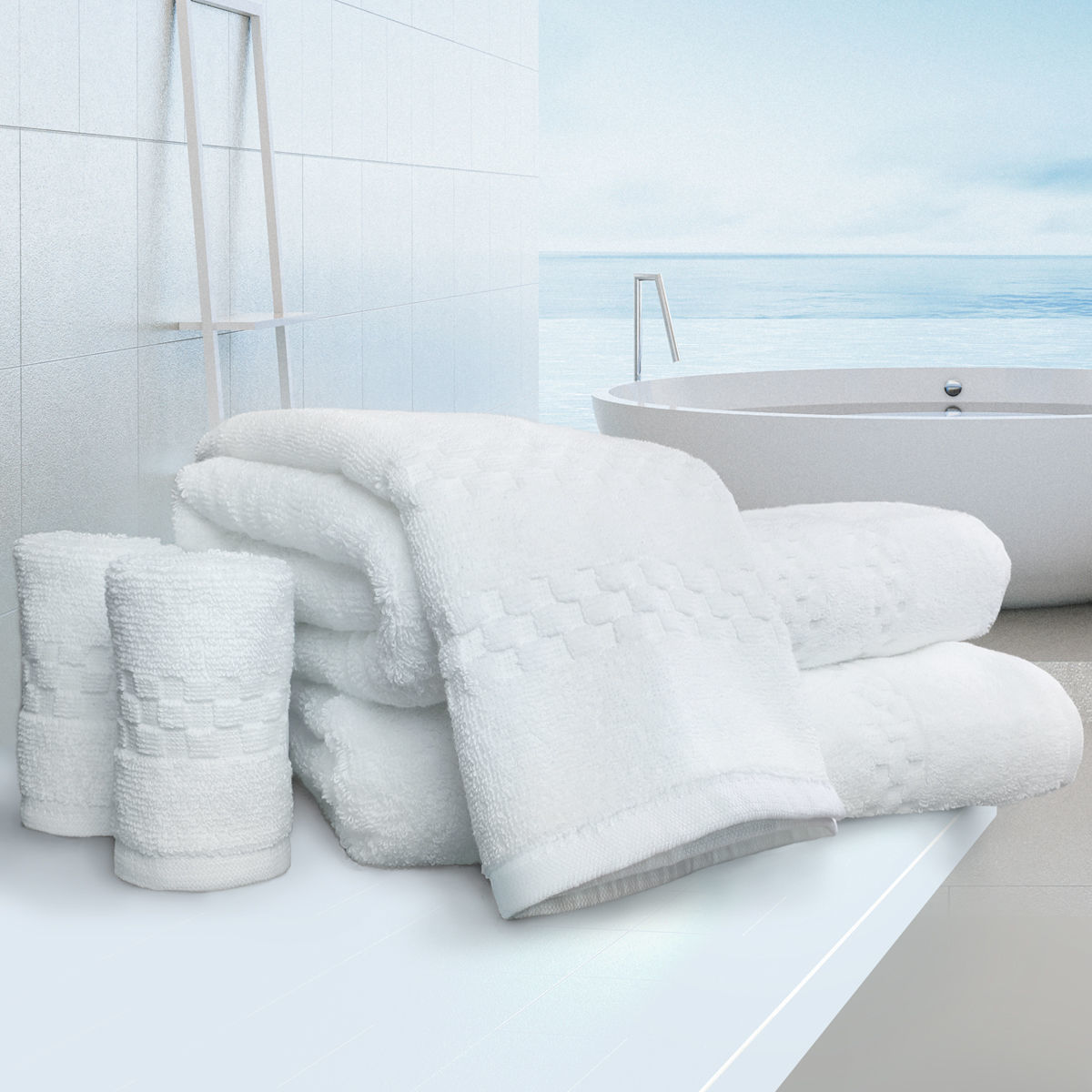 13x13 washcloths, white towels, premium towels and washcloths, hotel towels, cotton towels, cotton washcloths