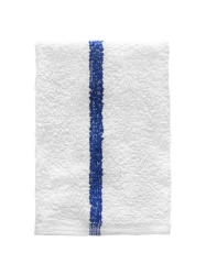 Blue Center Stripe washcloths, white towels, premium towels and washcloths, hotel towels, blended towels, middle range towels, motel towels, healthcare towels